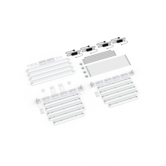 Scope of delivery: Adjacent variant, system width 485 cm, system height 250 cm