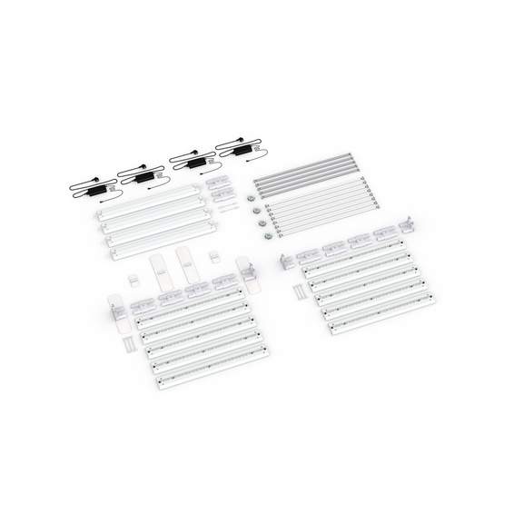 Scope of delivery: freestanding version, system width 500 cm, system height 200 cm