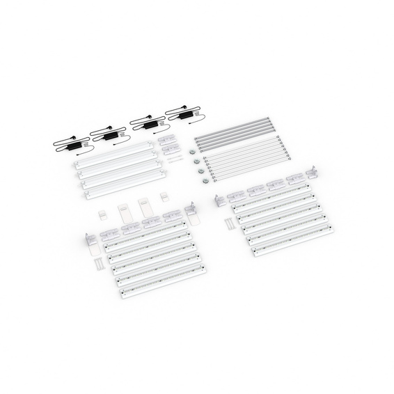 Scope of delivery: Adjacent variant, system width 500 cm, system height 200 cm