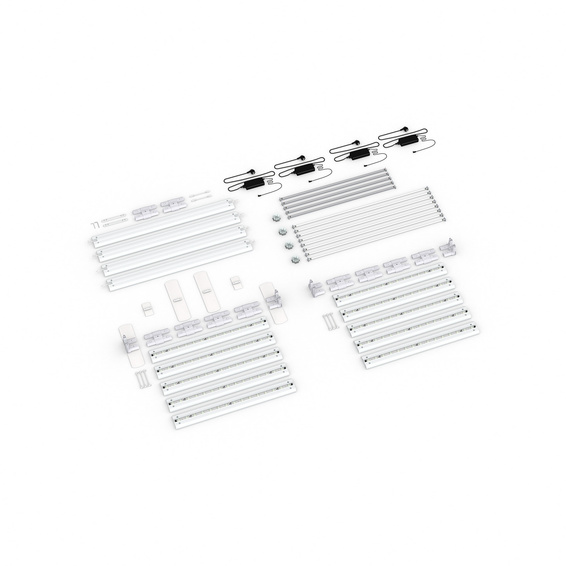 Scope of delivery: freestanding version, system width 500 cm, system height 250 cm