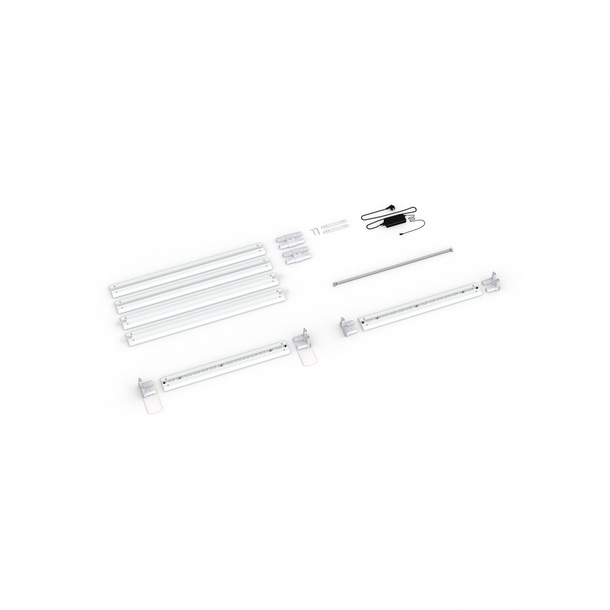 Scope of delivery: Leaning variant, system width 100 cm, system height 250 cm