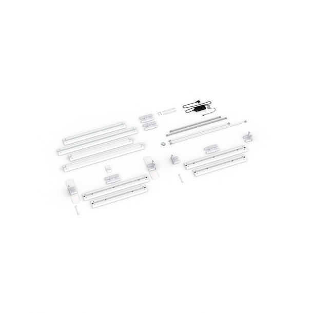 Scope of delivery: freestanding version, system width 185 cm, system height 225 cm