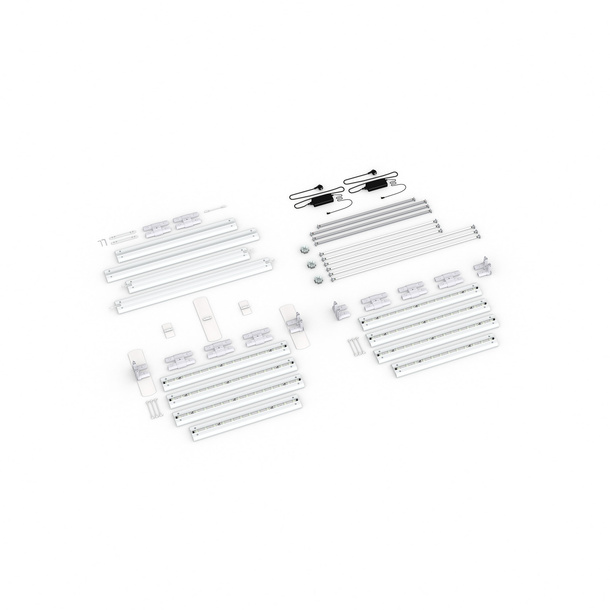 Scope of delivery: freestanding version, system width 385 cm, system height 225 cm