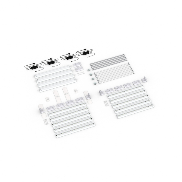Scope of delivery: freestanding version, system width 500 cm, system height 200 cm