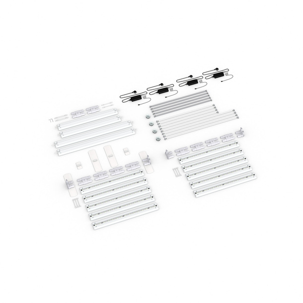 Scope of delivery: freestanding version, system width 500 cm, system height 225 cm