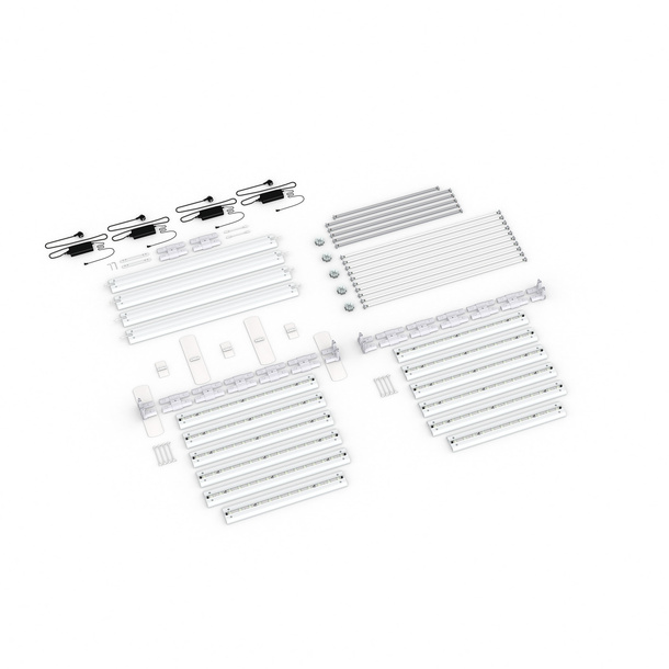 Scope of delivery: freestanding version, system width 585 cm, system height 250 cm