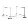 Cafe banner with 3 panels, U-shaped configuration, system without printed component