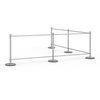 Cafe banner with 4 panels, L-shaped configuration, system without printed component