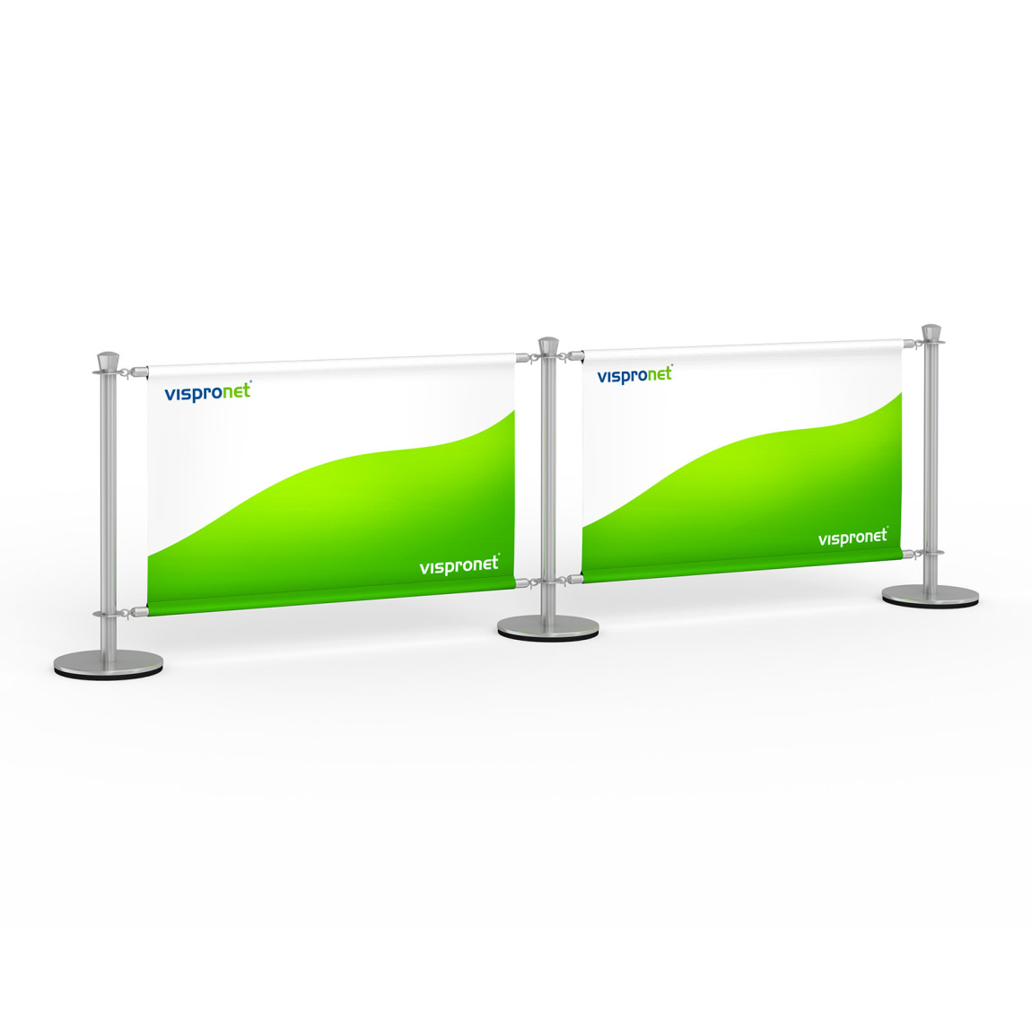 Cafe banner with 2 panels, straight mounting option