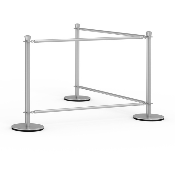 Cafe banner with 2 panels, corner arrangement option, system without printed component