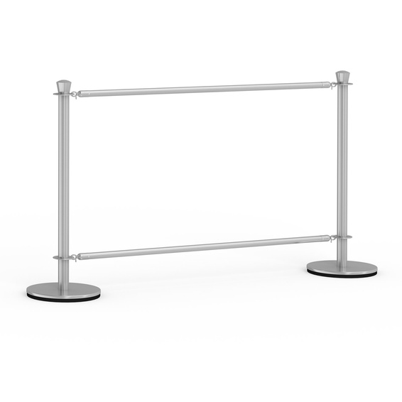 Cafe banner as a single stand, system without printed component