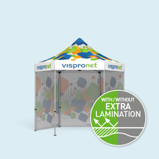 Gazebo Select Hexagon 3 m incl. 3 full walls with print