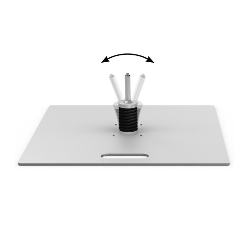 Bodenplatte 55 x 55 cm/19,7 kg mit Rotator und Feder