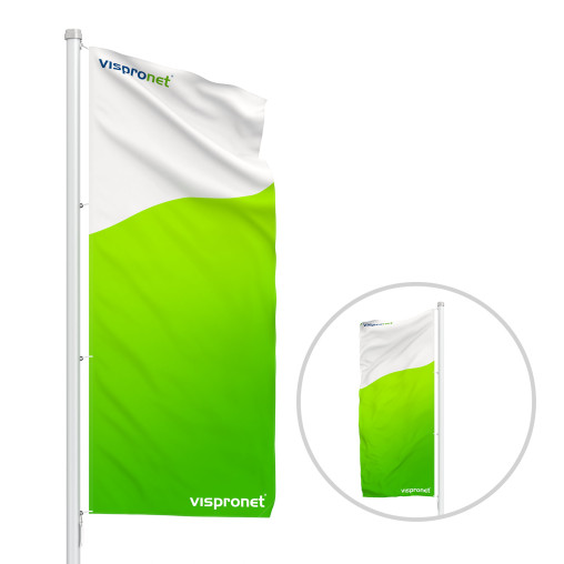 Double-layer flag, portrait and landscape format