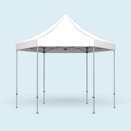 Gazebo Select Hexagon 4 m, roof & valance white without print