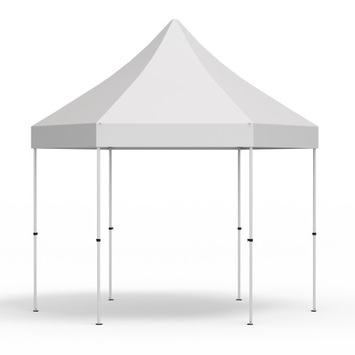 Gazebo Select Hexagon 4 m, roof & valance white without print