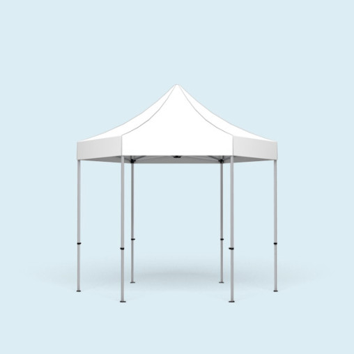 Gazebo Select Hexagon 3 m - roof & valance white without print