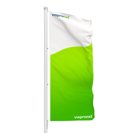 Hoisting flag in portrait format