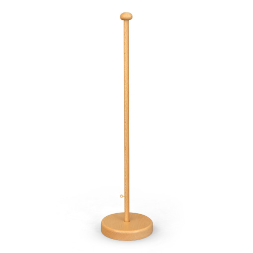 Table flag stand, wood, flat base, height 42 cm