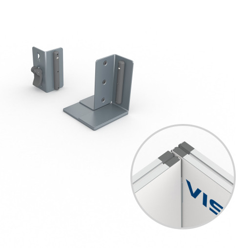 Accessory set for keder frame flex - inside corner, left corner