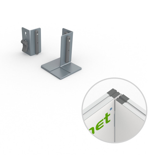 Accessory set for keder frame flex - inside corner, right corner