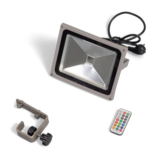 RGB LED spotlight for folding tents, including high-performance Bridgelux chip
