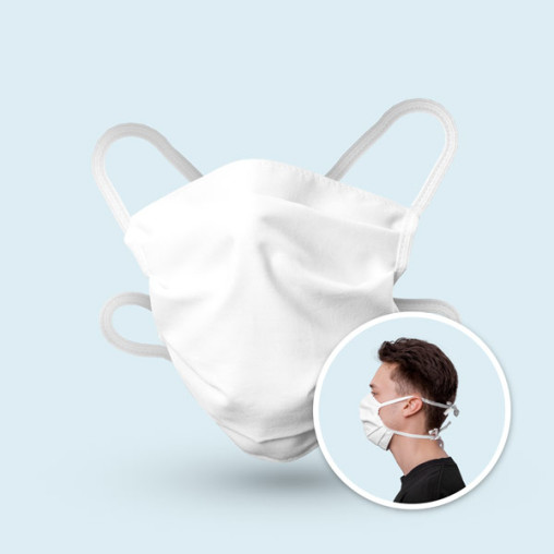 Face mask made of 100 % cotton - adapts to the shape of the face