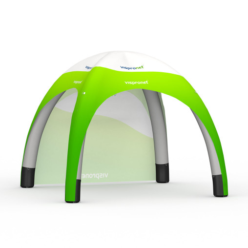 Inflatable Tent 3 x 3 Air with 1 solid wall, printed