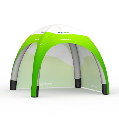 Inflatable Tent Air 3 x 3 m with 2 solid walls, printed