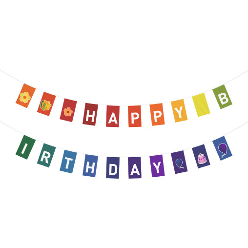 Schriftzug: HAPPY BIRTHDAY