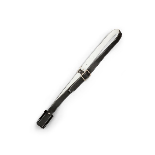 Leather pole carrier, black