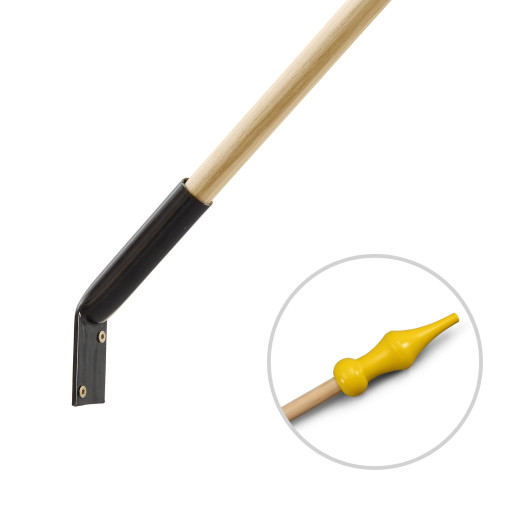 Set: wall bracket with wooden dowel and yellow finial