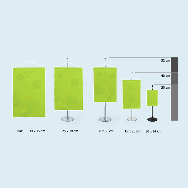 Buy your Table banner / Pennant, rectangular with braiding