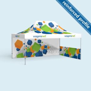 Pop up tent Premium 4 x 6 m, 2 walls with print