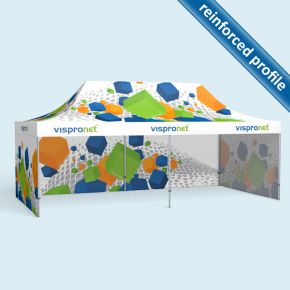 Pop up tent Select 4 x 8 m, 3 walls with print