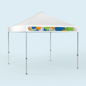 Removable banner for valance with print 