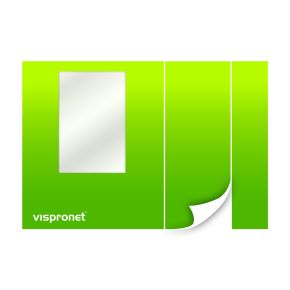 Wall with door, window and print