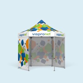 Pop up tent Select Hexagon 3 m, 4 walls with print