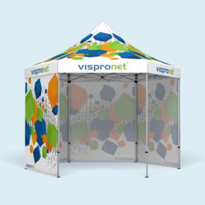 Pop up tent Select Hexagon 4 m, 4 walls with print