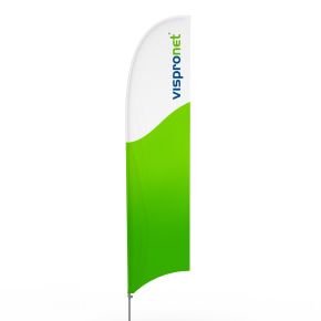 Beachflag / Bowflag® with concave edge