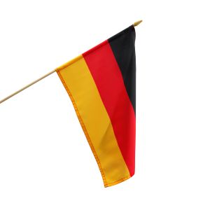 Germany national flag - small complete with wooden dowel, 3-piece set