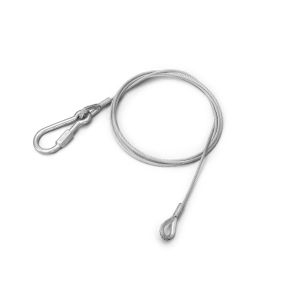 Stainless steel cable 2 m with screw carabiner