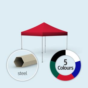 Pop Up Tent Basic, roof & valance in primary colours, without walls