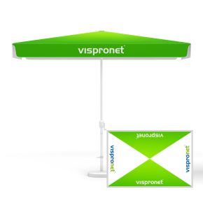 Small parasols with crank, rectangular