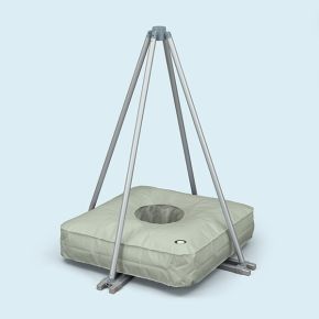 Crossbar base with fillable weight 50 l