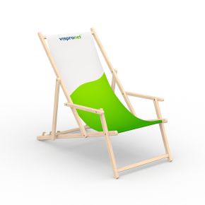 Wooden Deck Chair with armrest