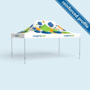 Pop-up gazebo Premium with print & without walls, 4 x 6 m 