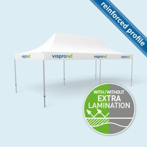 Gazebo Select 4 x 8 m, printed valance, no walls