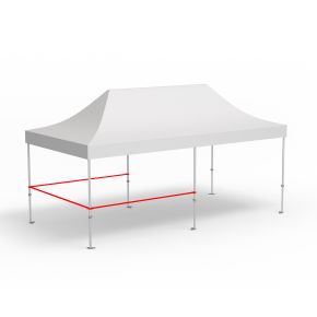 3 Querstangen für halbhohe Wände, Eckvariante (3m | 3m | 3m)