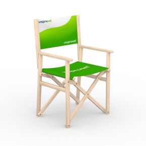 Wooden Directors Chair - backrest single sided